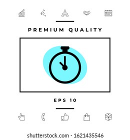 Stopwatch icon symbol. Graphic elements for your design