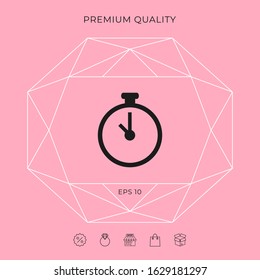 Stopwatch icon symbol. Graphic elements for your design
