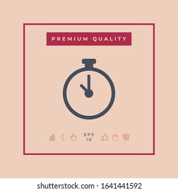 Stopwatch icon symbol. Graphic elements for your design