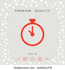 Stopwatch icon symbol. Graphic elements for your design