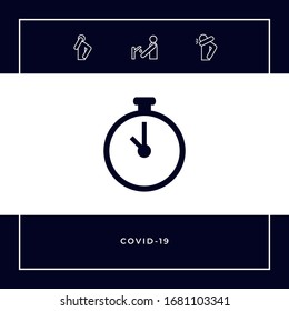 Símbolo de icono de Stopwatch. Elementos gráficos para el diseño
