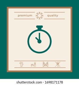 Stopwatch icon symbol. Graphic elements for your design