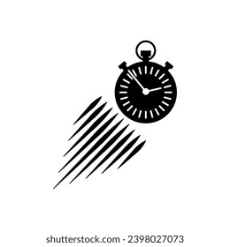 Icono de Stopwatch. Símbolo de la velocidad. Dispositivo para mostrar el tiempo. Símbolo de límite de tiempo. Ilustración vectorial. EPS 10.