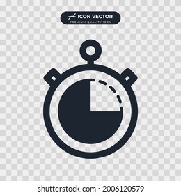 stopwatch icon symbol template for graphic and web design collection logo vector illustration