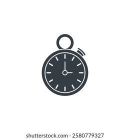 Stopwatch icon symbol vector illustration isolated on white background