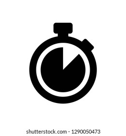 stopwatch icon symbol vector. on white background editable eps10