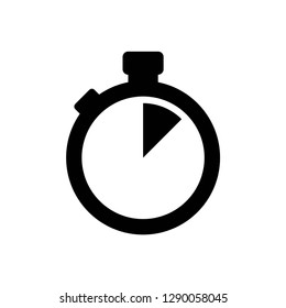 stopwatch icon symbol vector. on white background editable eps10