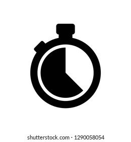 stopwatch icon symbol vector. on white background editable eps10