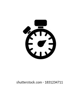 stopwatch icon symbol vector on white background