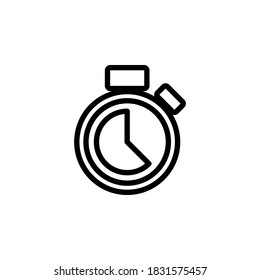 símbolo de icono de cronómetro vector sobre fondo blanco