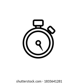 stopwatch icon symbol vector on white background
