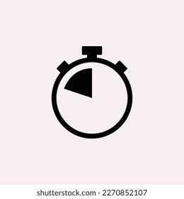 Stopwatch icon, symbol, vector, sign