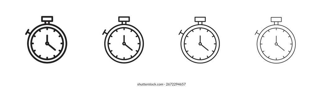 Símbolos de ícono de cronómetro colección. Vector EPS 10