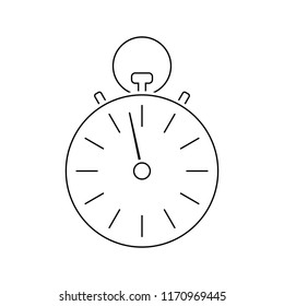 Stopwatch icon. Thin line design. Vector illustration.