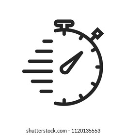 Stopwatch icon. Time symbol.