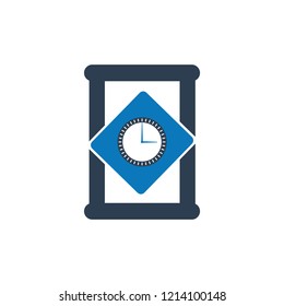 Stopwatch icon. Timer or clock device symbol, Chronometer icon