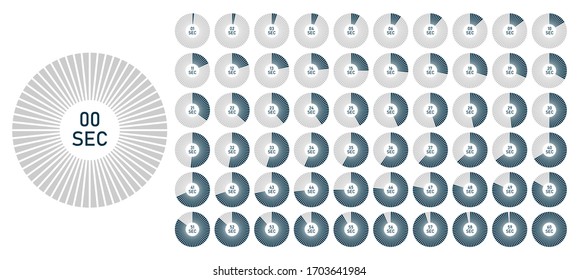Stopwatch icon of timer showing what time is left to beginning of certain event. Vector illustration isolated on white. Graphics design. Illustration of diagram and chart. Graph and infographic.