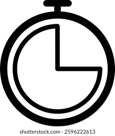 Stopwatch icon,  timer sign. black design,  Stopwatch icon isolated on white background
