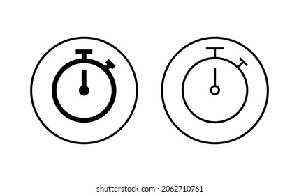 stopwatch icon. Timer sign and symbol. Countdown icon. Period of time