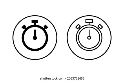 stopwatch icon. Timer sign and symbol. Countdown icon. Period of time