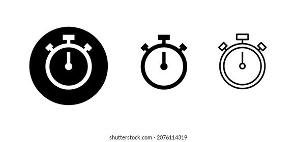 stopwatch icon. Timer sign and symbol. Countdown icon. Period of time
