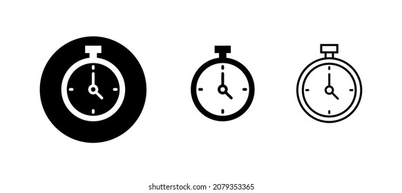 icono de cronómetro. Signo y símbolo del temporizador. Icono de cuenta atrás. Período de tiempo