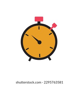 Icono de Stopwatch en diseño plano de moda