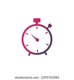 Stopwatch icon in trendy flat design