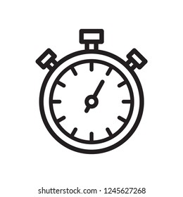 stopwatch icon in trendy flat style