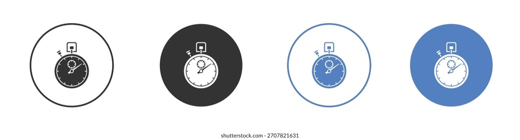 Ilustración de Arte vectorial de icono de cronómetro. para concepto móvil y Diseños web