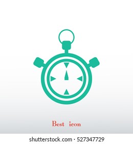 Stopwatch Icon, vector best flat icon, EPS