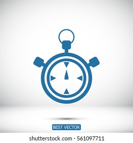 Stopwatch Icon, vector best flat icon, EPS