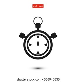 Stopwatch Icon, vector best flat icon, EPS