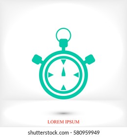 Stopwatch Icon, vector best flat icon, EPS