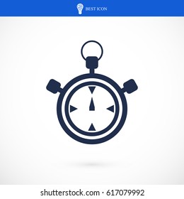 Stopwatch Icon, vector best flat icon, EPS