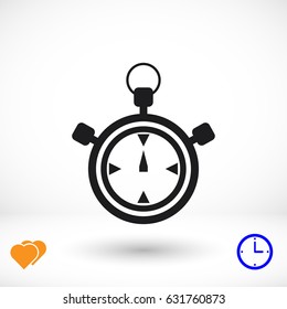 Stopwatch Icon, vector best flat icon, EPS