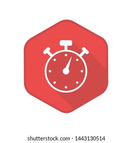 Stopwatch Icon. Vector Button. Eps