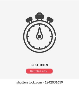 Stopwatch icon vector. Chronometer symbol. Linear style sign for mobile concept and web design. Stopwatch symbol logo illustration. vector graphics - Vector.