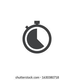 stopwatch icon vector design with black color