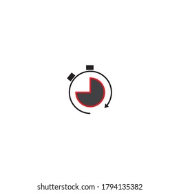 Stopwatch icon vector design illustration template