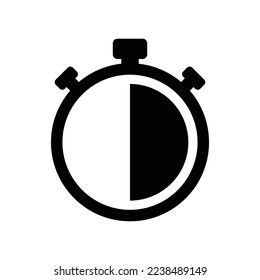 stopwatch icon vector design template in white background