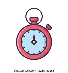 stopwatch icon vector design template in white background