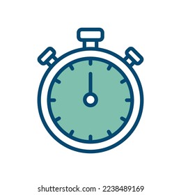 stopwatch icon vector design template in white background