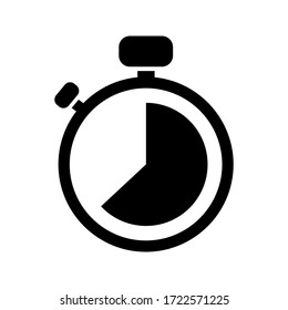 stopwatch icon vector design templateon, a white background. 
