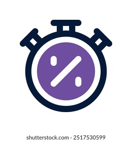 ícone de cronômetro. ícone de tom duplo vetorial para seu site, celular, apresentação e design de logotipo.