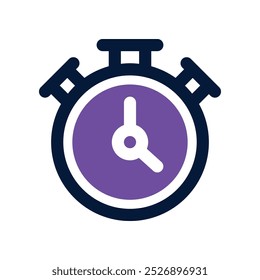 Icono de cronómetro. Icono de Vector de doble tono para su Sitio web, móvil, presentación y diseño de logotipo.