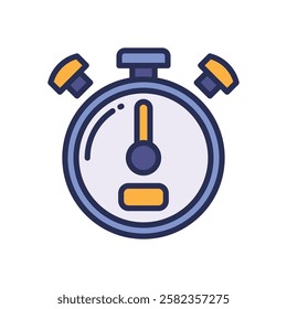 stopwatch icon. vector filled color icon for your website, mobile, presentation, and logo design.