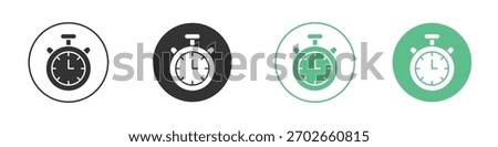 Stopwatch icon vector, filled flat sign, solid pictogram