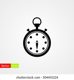 Stopwatch icon vector, flat design best vector icon