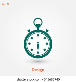 Stopwatch icon vector, flat design best vector icon
